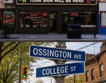 450 Ossington Ave Palmerston-Little Italy, Toronto is zoned as Commercial with total area of 400.00 sqft
