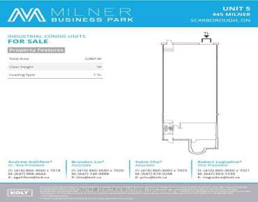 Unit - 445 Milner Ave Malvern, Toronto is zoned as E0.6 with total area of 2987.00 sqft
